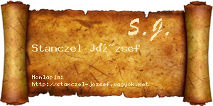 Stanczel József névjegykártya